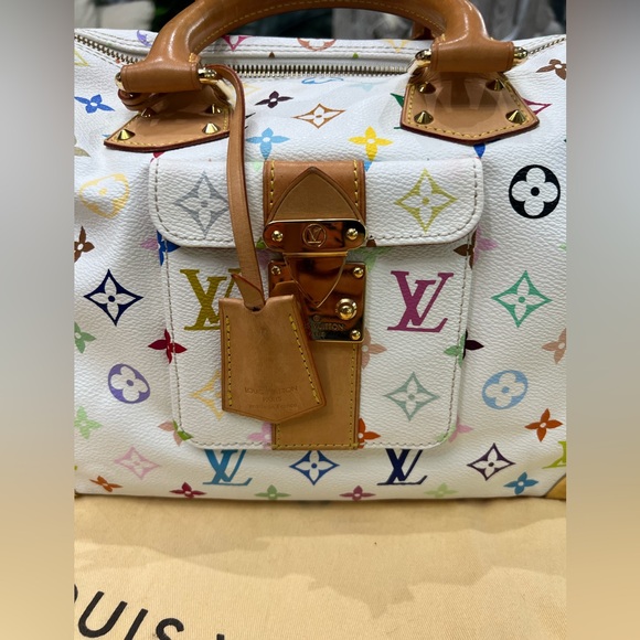 💙🩷Louis Vuitton x Takashi💚💜 White Multicolor Monogram Speedy 30 - Picture 10 of 11
